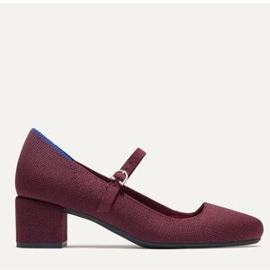 Rothy’s Burgundy Mary Jane Block Heels